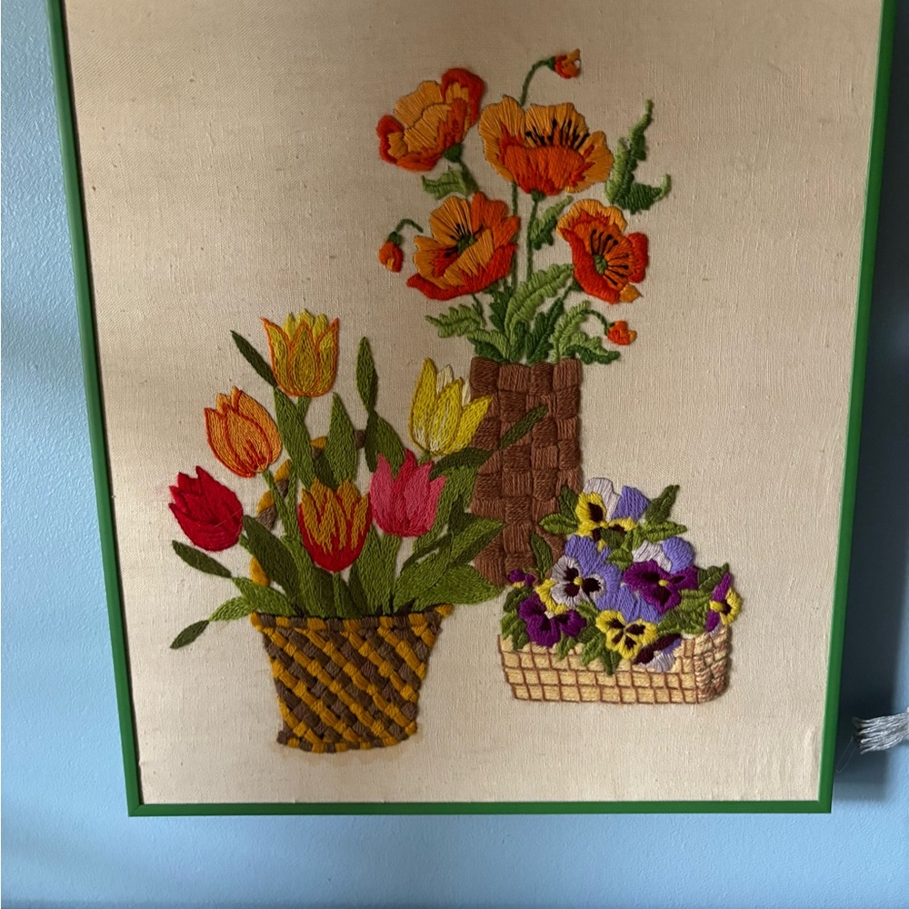 flower stitch work